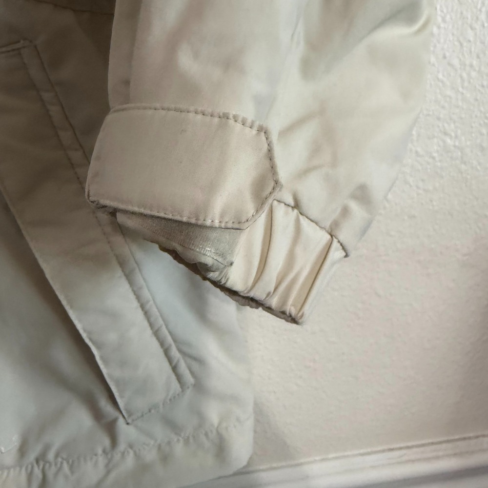 Vintage Eddie Bauer Parka Jacket Women's Size PXL Ivory Detachable Hood Full Zip - Picture 5 of 14
